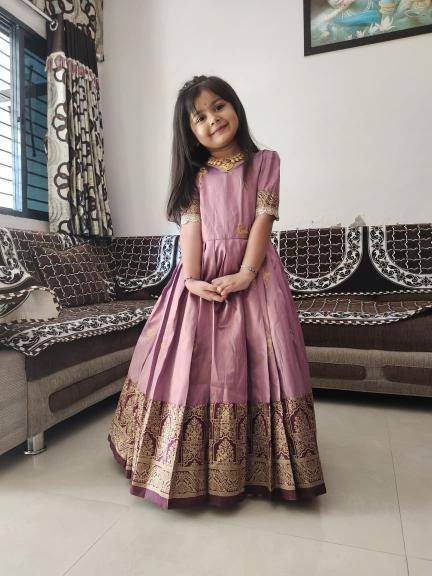 NEW LAUNCING KIDS GOWN silk Mumbai kids wear wholesale suppliers